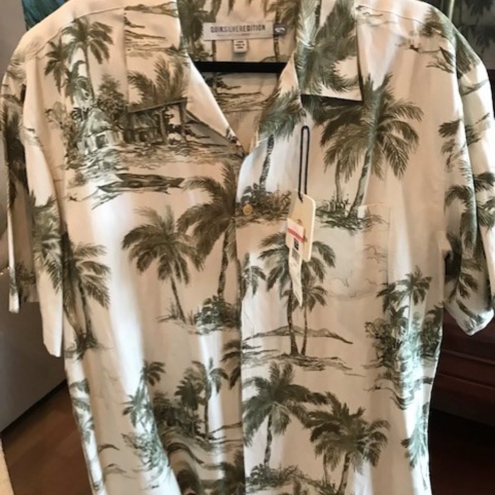 Quicksilver Vintage Hawaiian Shirt Large New